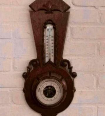 Barometer mooie eiken oude antieke barometer beschikbaar voor biedingen
