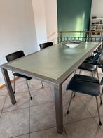 Rvs tafel, Ophalen, 50 tot 100 cm, Zo goed als nieuw, Vijf personen of meer