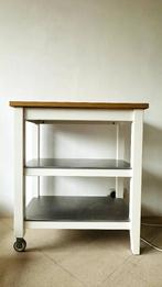 Ikea stenstorp roltafel, wit, eiken, 79x51x90, Huis en Inrichting, Ophalen, Gebruikt, Wit, 50 tot 100 cm