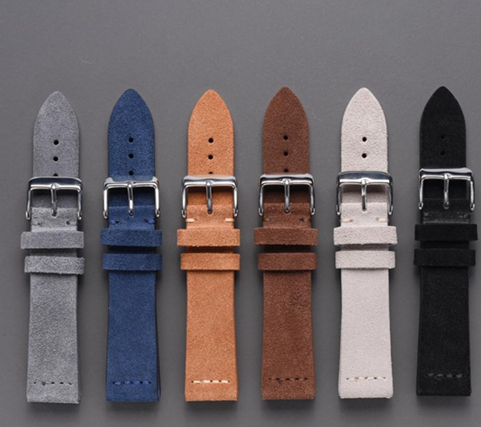 Suede horlogeband horloge band 18mm 20mm 22mm, Verzenden, Nieuw