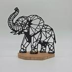 Houten Geometrische Olifant - Huisdecoratie, Antiek en Kunst, Verzenden