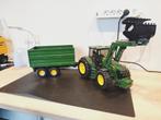 Bruder John Deere Tractor met Aanhanger, Ophalen of Verzenden, Zo goed als nieuw