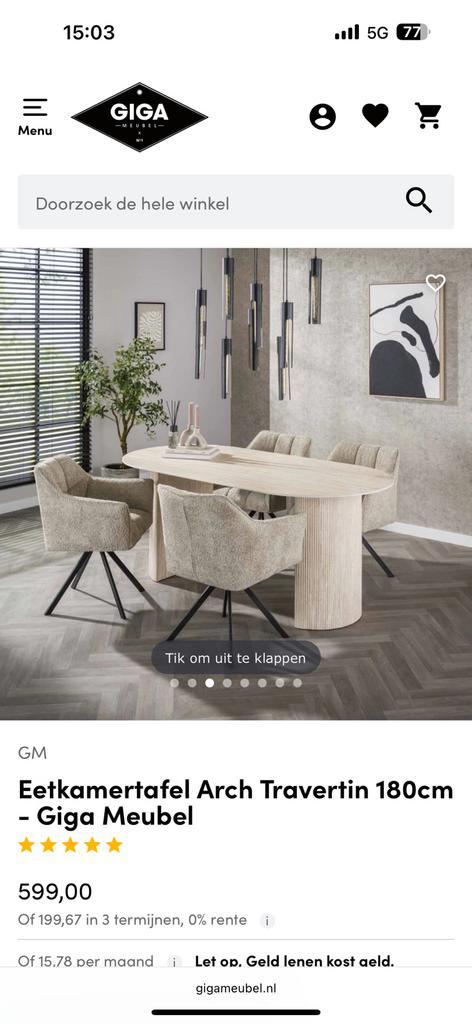 Eettafelblad keramiek 180cm diag – nieuwstaat (€599 nieuw), Huis en Inrichting, Tafels | Eettafels, Nieuw, 50 tot 100 cm, 150 tot 200 cm