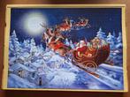 Kerst Adventskalender puzzel, Kerstman in de Arrenslee, Ophalen of Verzenden, 500 t/m 1500 stukjes, Zo goed als nieuw, Legpuzzel