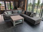 Hoek bank met eiland 275 x 290 antraciet/grijs, Huis en Inrichting, Ophalen, Gebruikt, Vierpersoons of meer, Stof