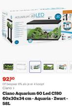 Ciano Aquarium 60 led compleet, Ophalen, Zo goed als nieuw, Leeg aquarium