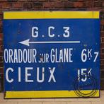Oud Frans verkeersbord Oradour sur Glane, Antiek en Kunst, Ophalen