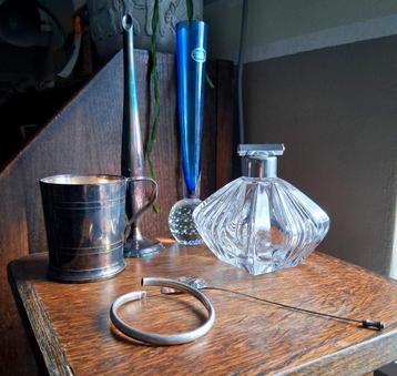 Parfumfles WMF vaas zilver slavenarmband broche bekerhouder  beschikbaar voor biedingen