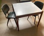 Deens design tafel met 2 stoelen, 50 tot 100 cm, Gebruikt, Rechthoekig, Ophalen