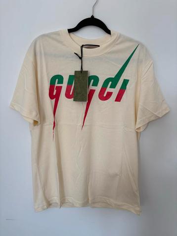 Gucci Logo T-Shirt Crème - Maat M beschikbaar voor biedingen