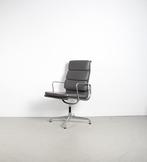 3x Vitra Eames EA112 Fauteuil Softpad Grijs Leer – Alu, Niet ingevuld, Minder dan 75 cm, Niet ingevuld, Ophalen of Verzenden