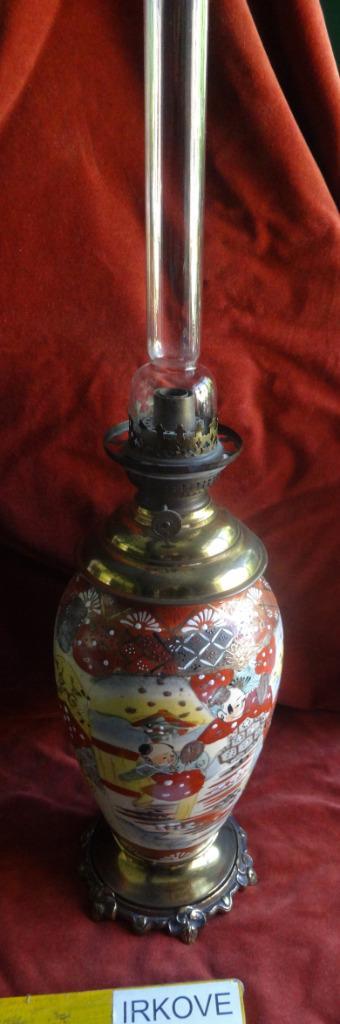 SATSUMA OLIELAMP * Een Echte Olielamp *, Antiek en Kunst, Antiek | Lampen, Verzenden