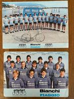 Twee vintage posters Bianchi Piaggio team cycling, Ophalen of Verzenden