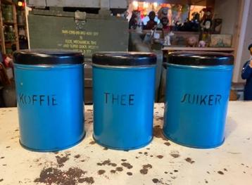 Leuke set koffie thee suiker bussen beschikbaar voor biedingen