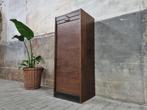 Vintage Duitse Roldeurkast | Jaren 60 Rolluik Kast Hout S3, Minder dan 50 cm, Gebruikt, Metaal, 100 tot 150 cm