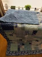 Patchwork Deken / Sprei 240x200 Katoen, Ophalen, Blauw, Zo goed als nieuw, 200 cm of meer