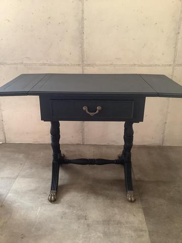 Tafeltje Engels pembroke vintage oud matzwart 85€ beschikbaar voor biedingen