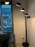 Zwarte booglamp met 5 lichtpunten, Huis en Inrichting, Lampen | Vloerlampen, Ophalen of Verzenden, Zo goed als nieuw, Metaal, Modern