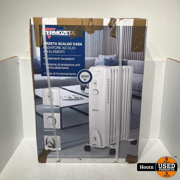 TERMOZETA TZR21 9 Elementen Olie Radiator in Doos, Doe-het-zelf en Verbouw, Verwarming en Radiatoren, Radiator, 30 tot 80 cm, Minder dan 60 cm