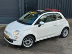 Fiat 500C Lounge Bella Cabrio 85pk Turbo 2013 Airco, Auto's, Fiat, Zwart, Cabriolet, Leder en Stof, Wit