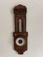 Antieke Barometer met Thermometer, Ophalen, Gebruikt, Analoog, Wandklok