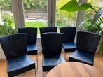 6 Montis Spica Stoelen, Ophalen, Gebruikt, Blauw, Leer