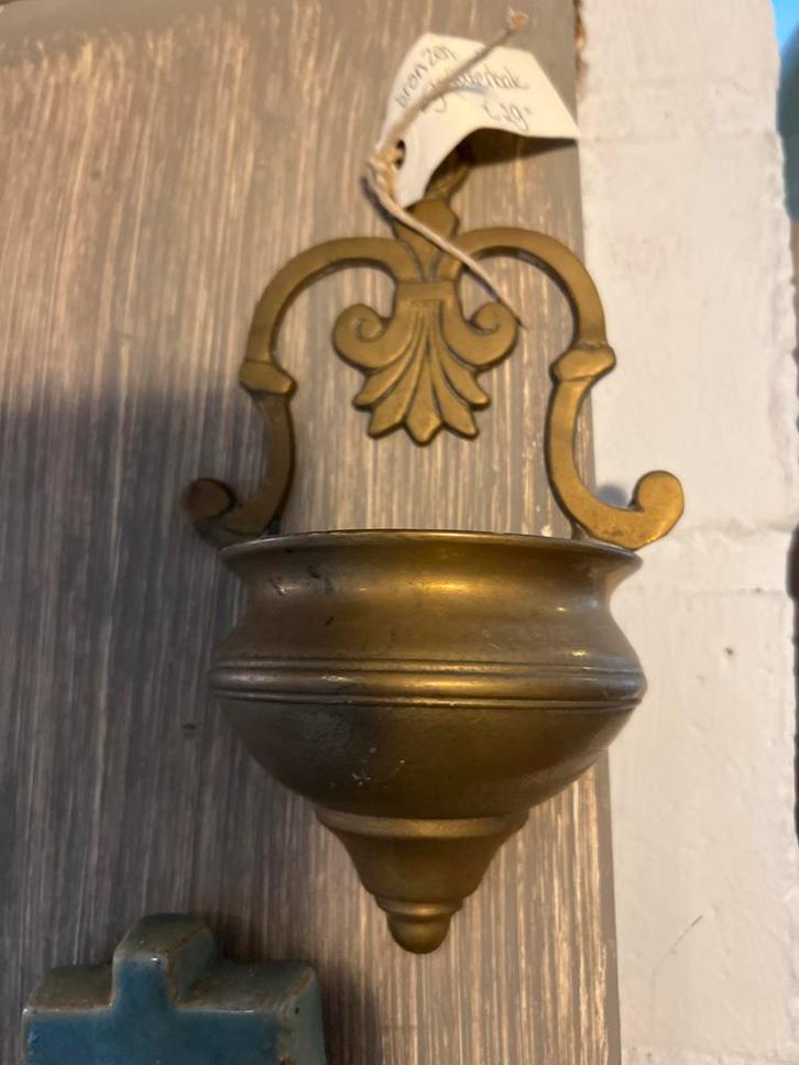 Antiek Bronzen Wijwatervat, Antiek en Kunst, Antiek | Religie, Ophalen of Verzenden