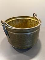 Antieke messing pot (diameter 20 cm), Ophalen of Verzenden, Koper