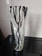 Handgeblazen glazen vaas - abstract design, Ophalen of Verzenden
