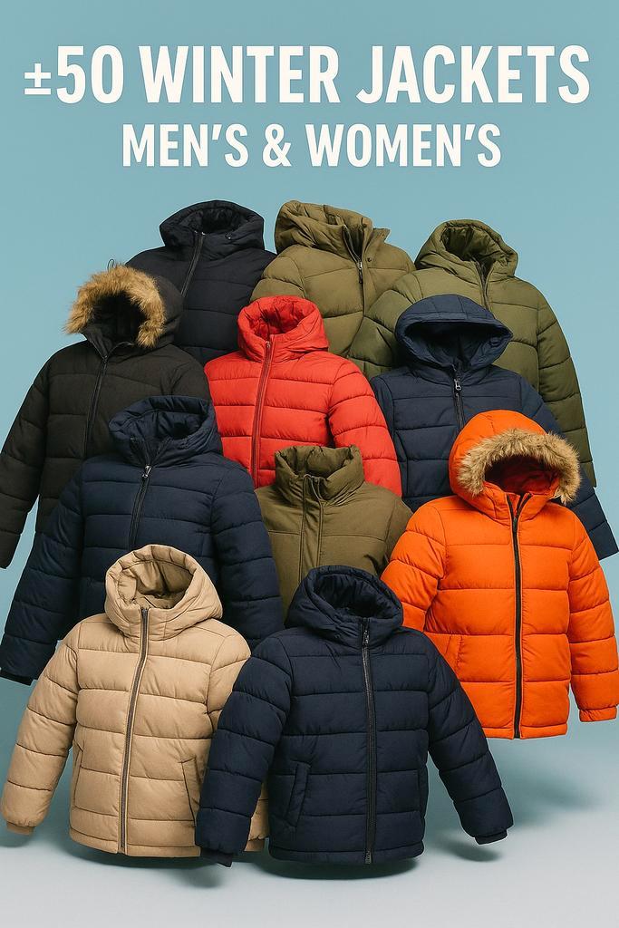 50 Winterjassen - Amazon Retour - Mix Heren/Dames, Kleding | Dames, Jassen | Zomer, Zo goed als nieuw, Maat 46/48 (XL) of groter
