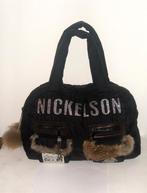 Nickelson tas / handtas zwart / dames tas met bont, Ophalen of Verzenden, Zo goed als nieuw, Zwart, Handtas