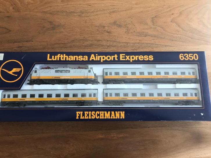 Fleischmann HO 6350 Lufthansa Airport Express, Hobby en Vrije tijd, Modeltreinen | H0, Zo goed als nieuw, Wagon, Gelijkstroom