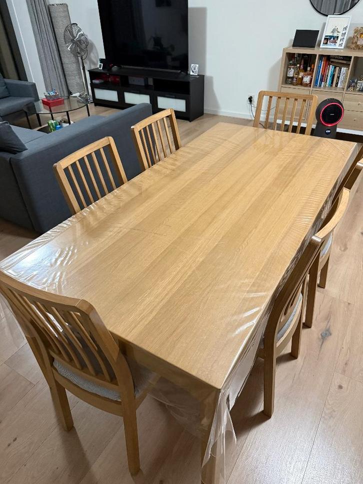 IKEA EKEDALEN Extendable Dining Table + 6 Chairs, Huis en Inrichting, Tafels | Eettafels, Zo goed als nieuw, 50 tot 100 cm, 150 tot 200 cm