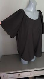 Zwart tavel shirt, top, blouse Norah mt. 44 XXL travelstof, Norah, ., Zwart, Maat 46/48 (XL) of groter