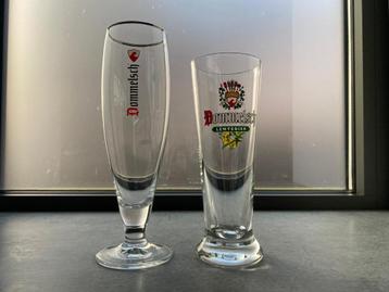 2 verschillende oude Dommelsch bier glazen beschikbaar voor biedingen