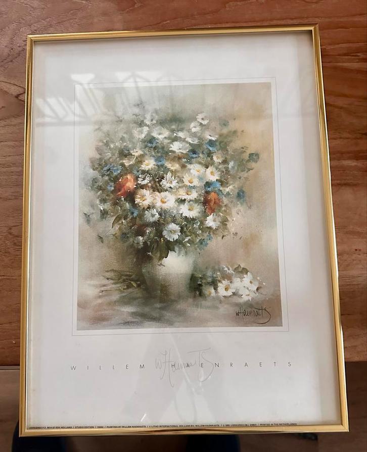 Bloemenstilleven Schilderij - Willem Haenraets, Antiek en Kunst, Kunst | Tekeningen en Foto's, Ophalen of Verzenden