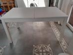 Witte uitklapbare eettafel Bjursta Ikea, Ophalen, 100 tot 150 cm, 200 cm of meer, Zo goed als nieuw
