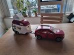 Schleich trailer en auto, Ophalen of Verzenden, Zo goed als nieuw