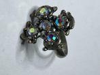 Vintage ring met aurora borealis, Ophalen, Overige materialen, Ring