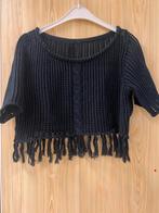 Gehaakt truitje met franjes maat 42., Kleding | Dames, Tops, Zwart, Maat 42/44 (L), Ophalen of Verzenden, Zo goed als nieuw