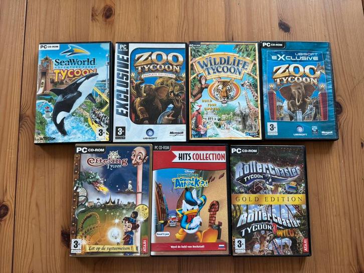 PC games CD-ROMs 7 stuks, Spelcomputers en Games, Games | Overige, Gebruikt, Simulatie, 1 speler, Vanaf 3 jaar, Ophalen of Verzenden