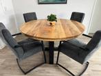 Ronde eettafel met 4 stoelen, Ophalen, Gebruikt, Rond, Vier personen