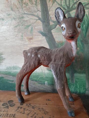 Hertje, bambi, kerstdecoratie, oud speelgoed  beschikbaar voor biedingen
