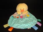 BRIGHT STARTS EEND KNUFFELDOEK VELOURS GEEL HOOFD EN VLEUGEL, Ophalen of Verzenden, Nieuw, Eend