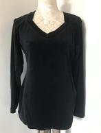 Zwarte Velours Top, Kleding | Dames, Tops, Zwart, Ophalen of Verzenden, Zo goed als nieuw, Lange mouw