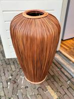 Baluster Bamboe rotan vaas kruik XXL vloer vaas vase 95 cm, Overige materialen, Overige kleuren, Ophalen of Verzenden, Zo goed als nieuw