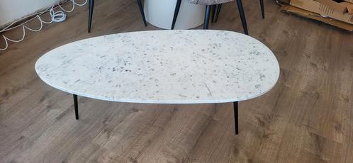 Marmerstenen salontafel, Huis en Inrichting, Tafels | Salontafels, Zo goed als nieuw, Minder dan 50 cm, 50 tot 100 cm, Rechthoekig