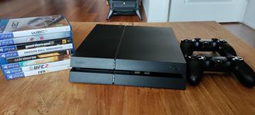 PS4 (500gb) 2 controllers - 8 spellen -  weinig gebruikt beschikbaar voor biedingen