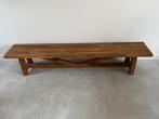 Houten bankje 240 x 40 x 46 – massief acaciahout, Huis en Inrichting, Ophalen of Verzenden