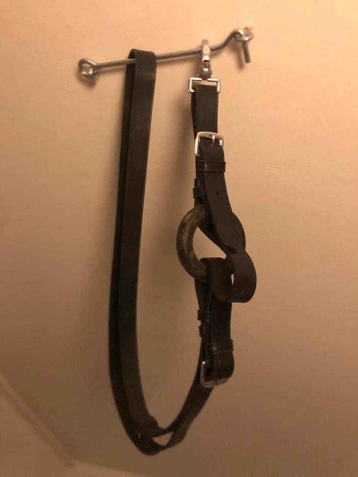 Zwarte Bijzetteugel Maat Full Hulpteugel, Dieren en Toebehoren, Paarden en Pony's | Hoofdstellen en Tuigage, Gebruikt, Overige soorten